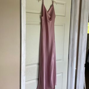 Pink midi slip dress